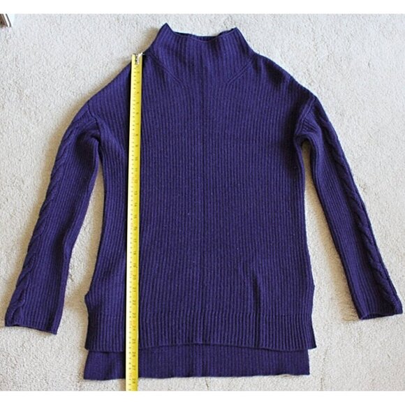 Magaschoni Cashmere - Women's Funnel Neck, Ribbed Tunic, XS - Picture 6 of 8